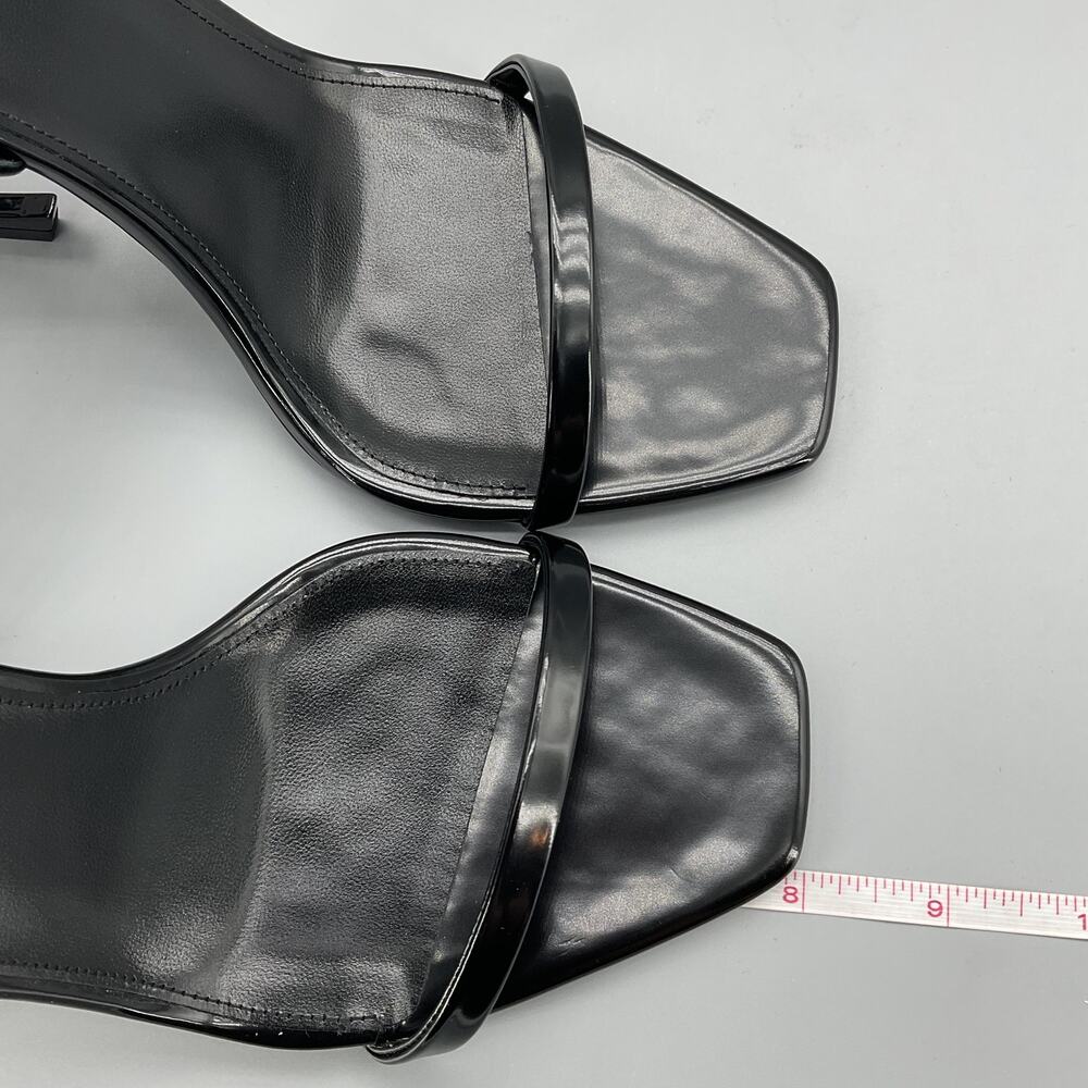 NEW Saint Laurent Women 110mm Opyum YSL Patent Leather Sandals Black Size 11/41 - Picture 7 of 10
